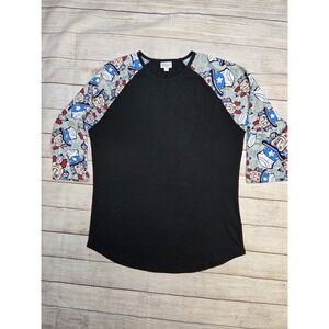 Lularoe Randy‎ Women's Americana 4th of July Patriotic  Baseball Tshirt Size XL
